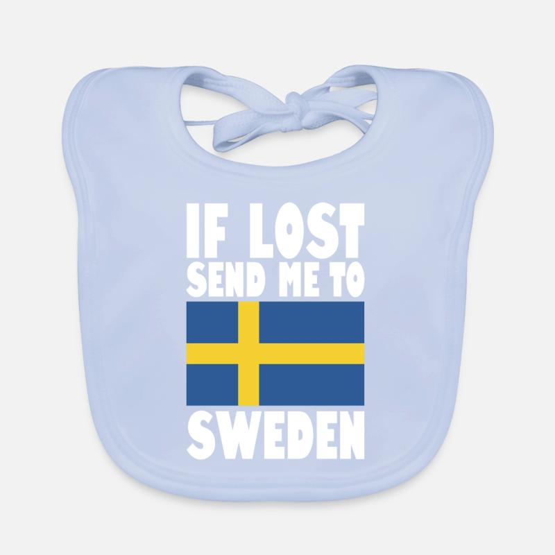 Drapeau de la Suède Bavoir bio Bébé