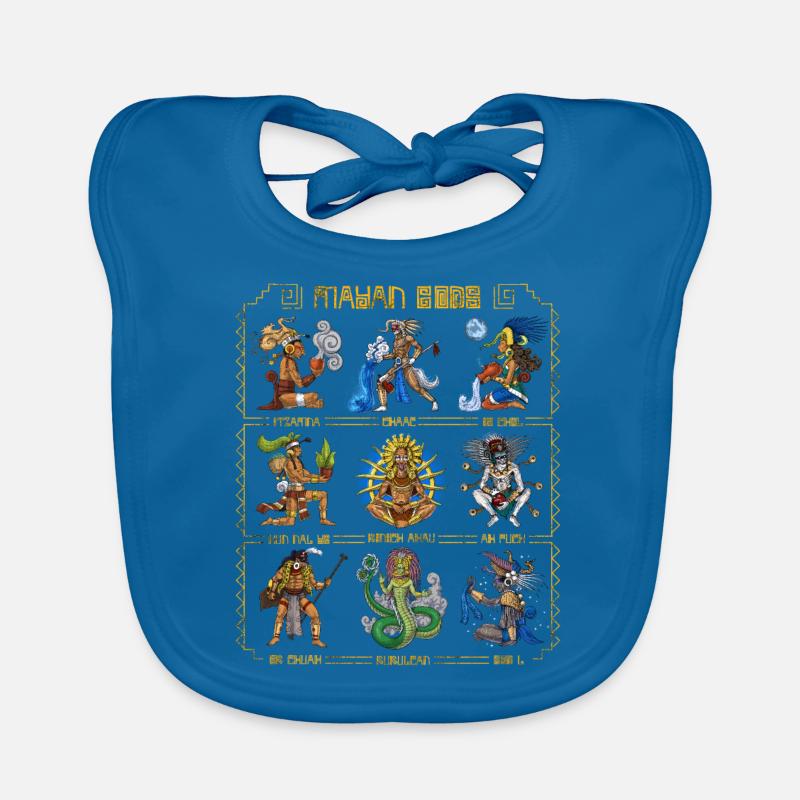 Ancient Mayan Civilization Gods Organic Baby Bibs