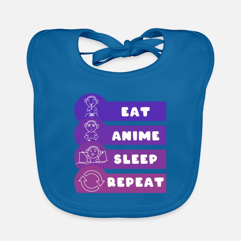 Manger Anime Sleep Répéter Bavoir bio Bébé