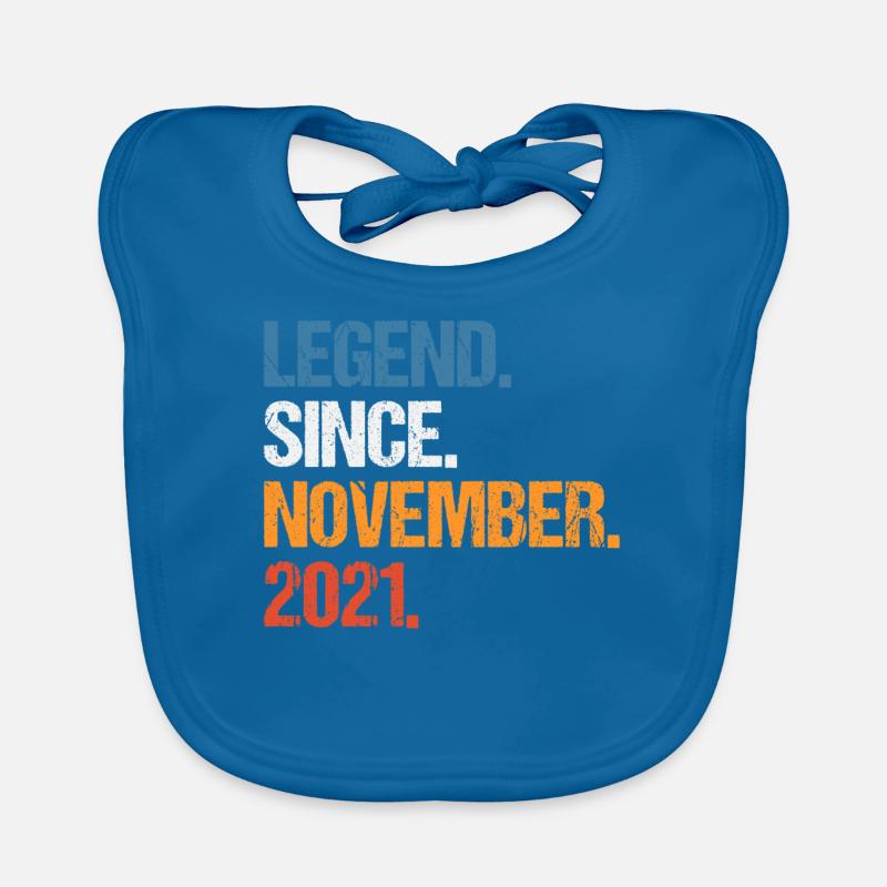 Legend Since November 2021 Geburtstag Baby Bio-Lätzchen