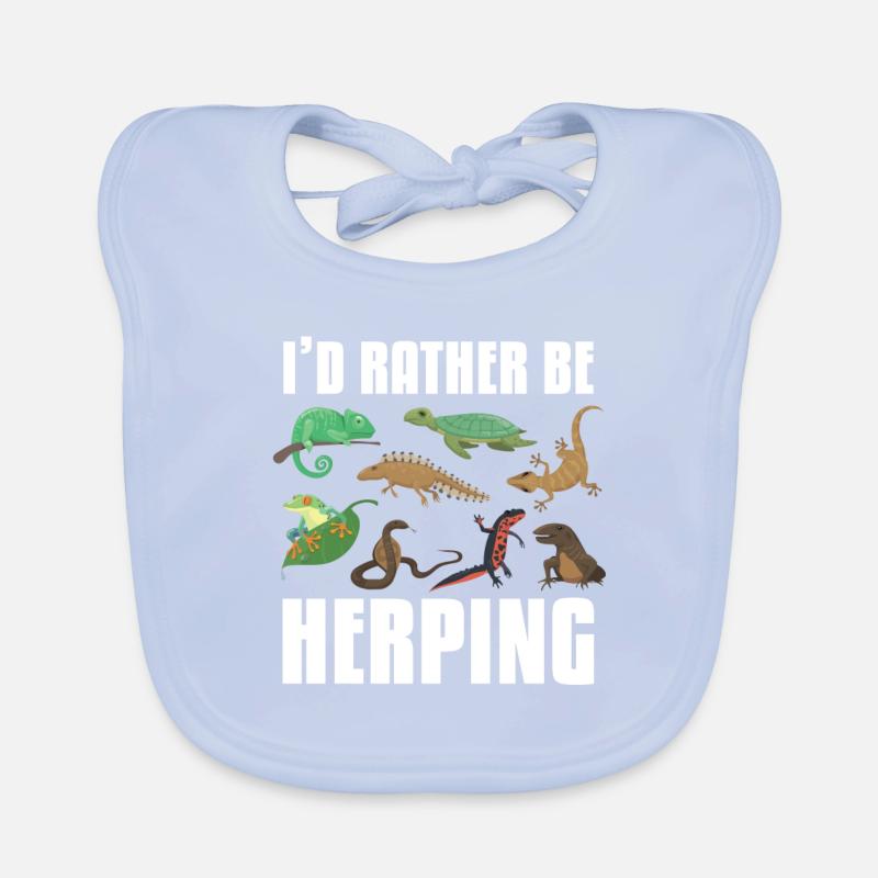I would rather ping reptile amphibians Organic Baby Bibs