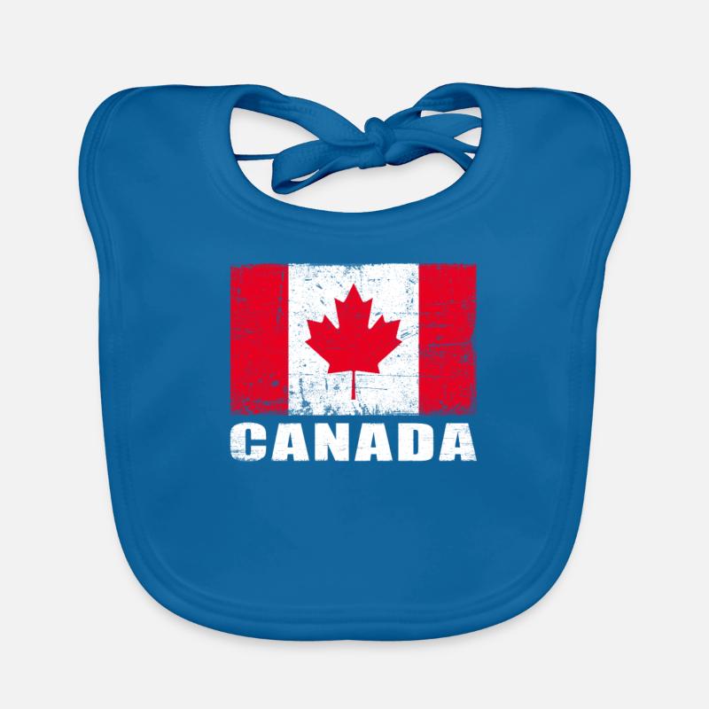 Drapeau du Canada Grunge Drapeau du Canada Bavoir bio Bébé