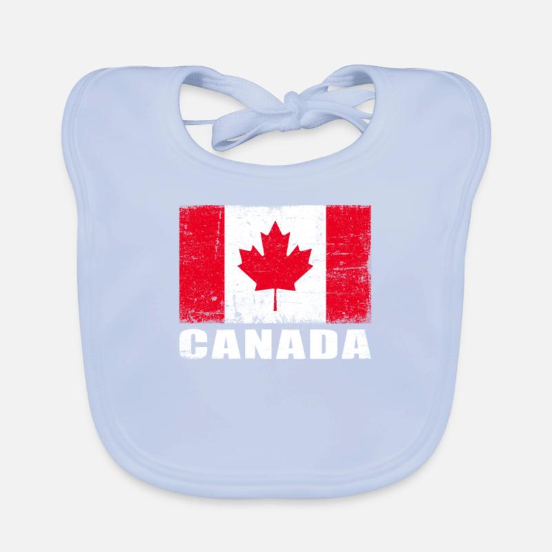 Canada Flag Grunge Canada Flag Organic Baby Bibs