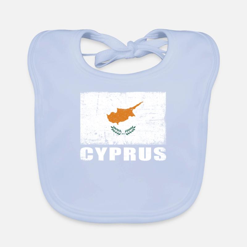 Drapeau de Chypre Grunge Drapeau de Chypre Bavoir bio Bébé