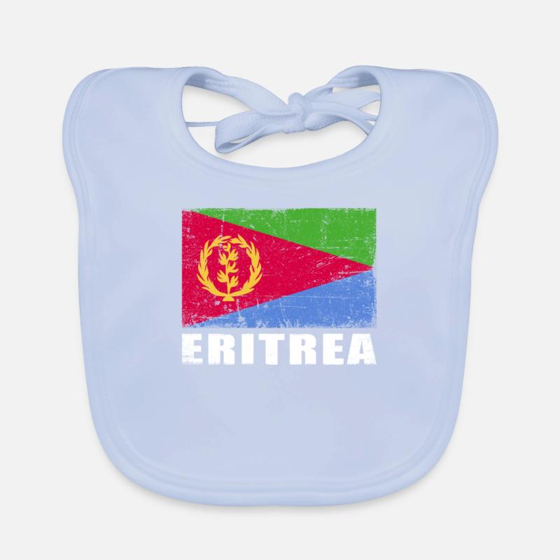 Drapeau de l’Érythrée Grunge Drapeau de l’Érythrée Bavoir bio Bébé