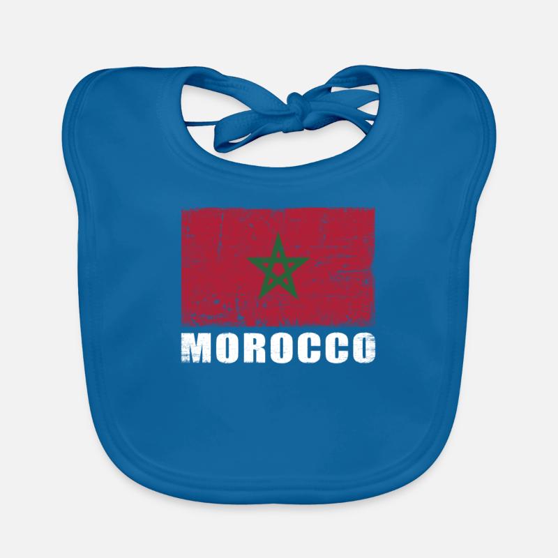 Maroc Drapeau Grunge Maroc Drapeau Bavoir bio Bébé