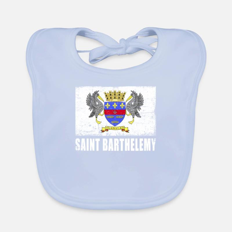 Drapeau de Saint-Barthélemy Bavoir bio Bébé