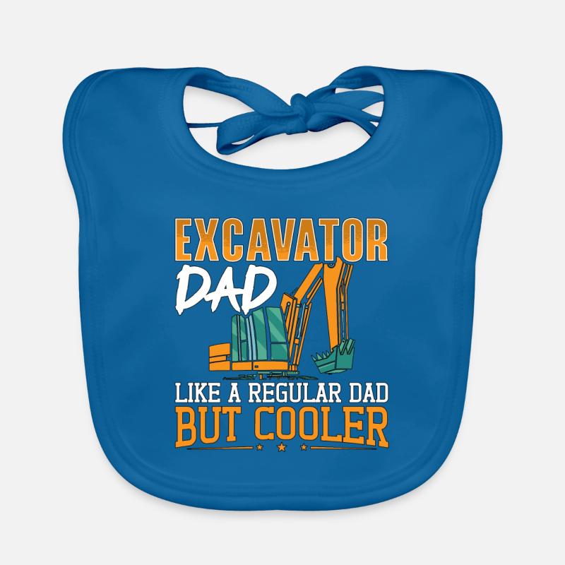 Baggern Bagger Bauarbeiter Baggerfahrer Geschenk Baby Bio-Lätzchen