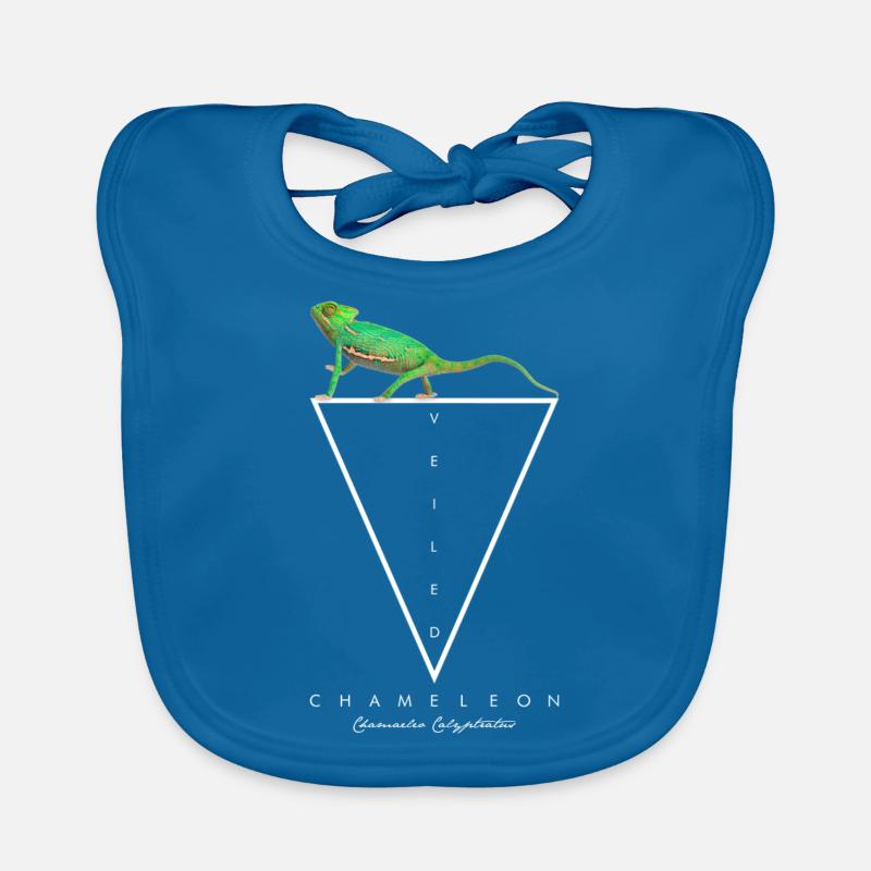 Veiled Chameleon Geometric Reptile Keeper Organic Baby Bibs
