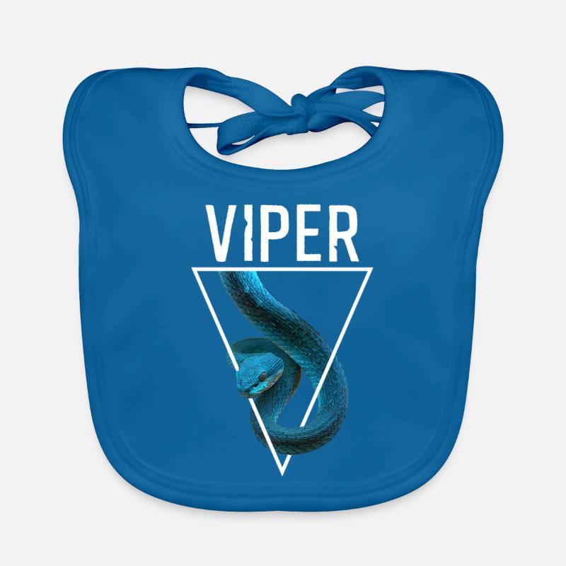 White Lipped Pit Viper Trimeresurus Insularis Organic Baby Bibs