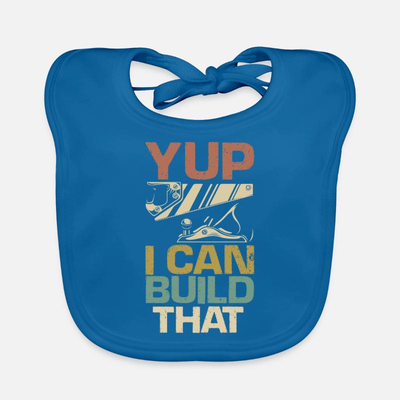 Sjov Træarbejder Tømrer Tømrer Tømrer Tømrer Hagesmække af økologisk bomuld