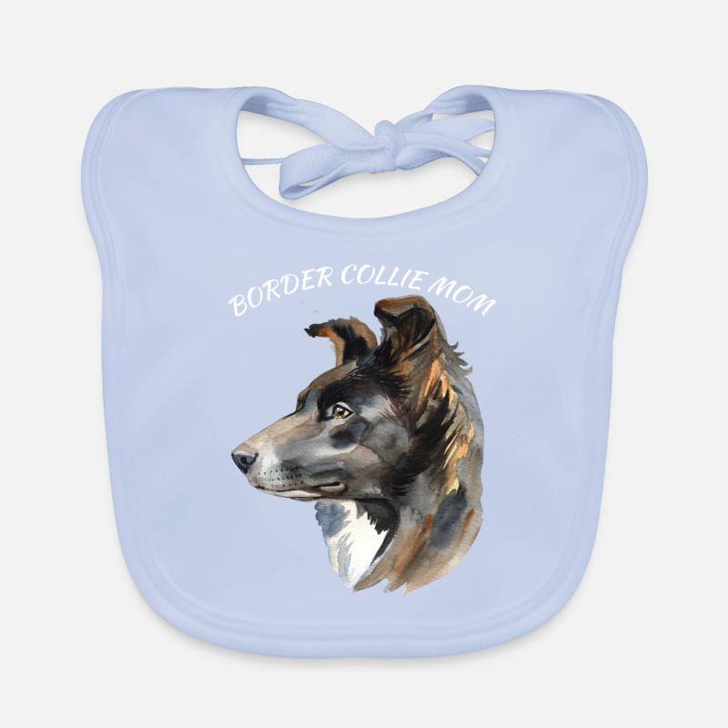 Bordercollie Mom Collie Hund Hunde Mama Mutter Baby Bio-Lätzchen
