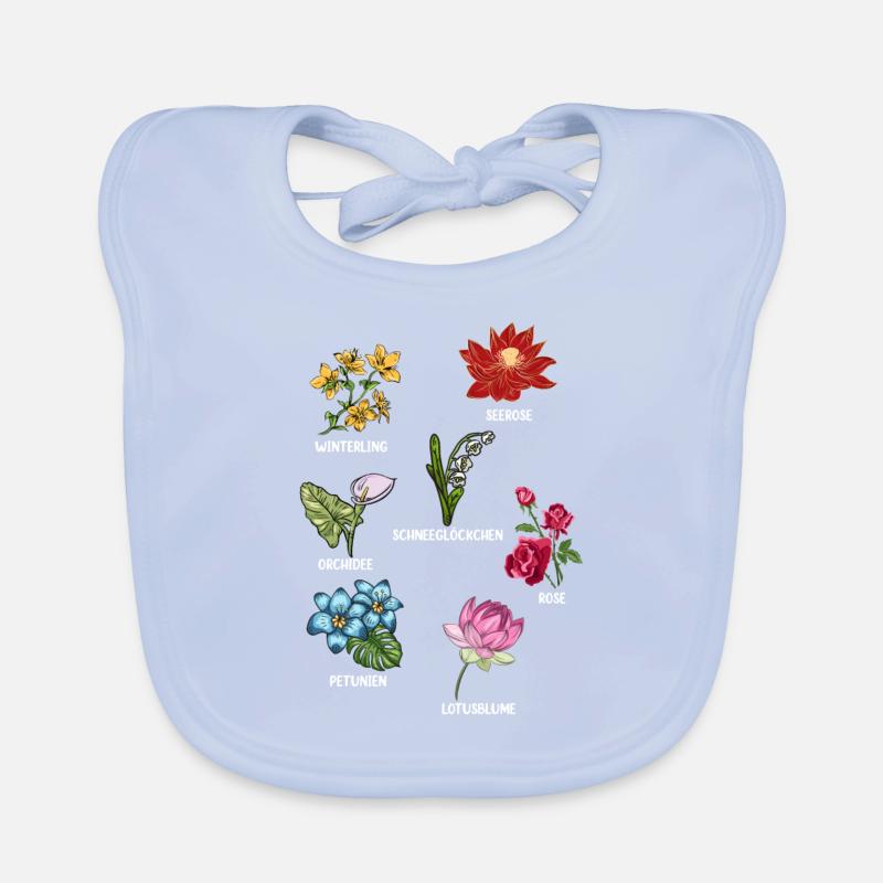 Espèces de fleurs Fleurs Bavoir bio Bébé