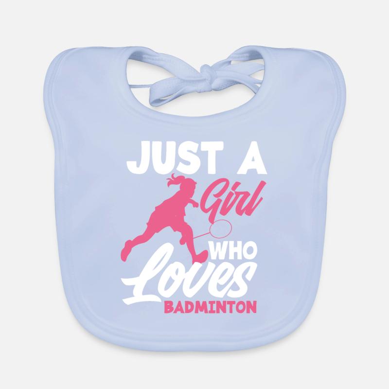 Badminton Mädchen Baby Bio-Lätzchen