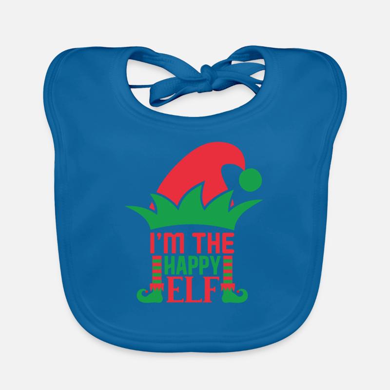 I am the cheerful Elf Norwegian pattern Organic Baby Bibs