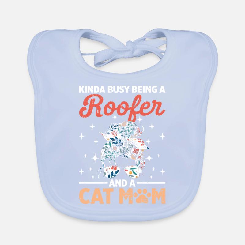 Bauarbeiter Dachdecker Geschenkidee Baby Bio-Lätzchen