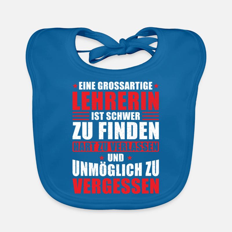 Lehrerin Abschied Spruch Eine großartige Lehrerin Baby Bio-Lätzchen