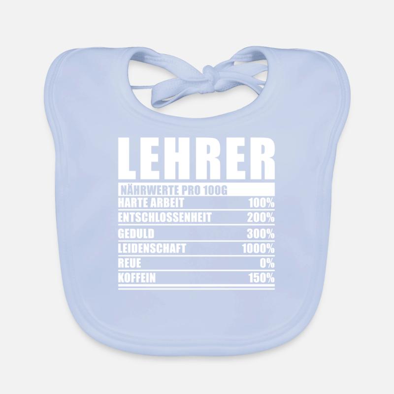 Lehrer Spruch Lustiger Lehrer Nährwert Baby Bio-Lätzchen