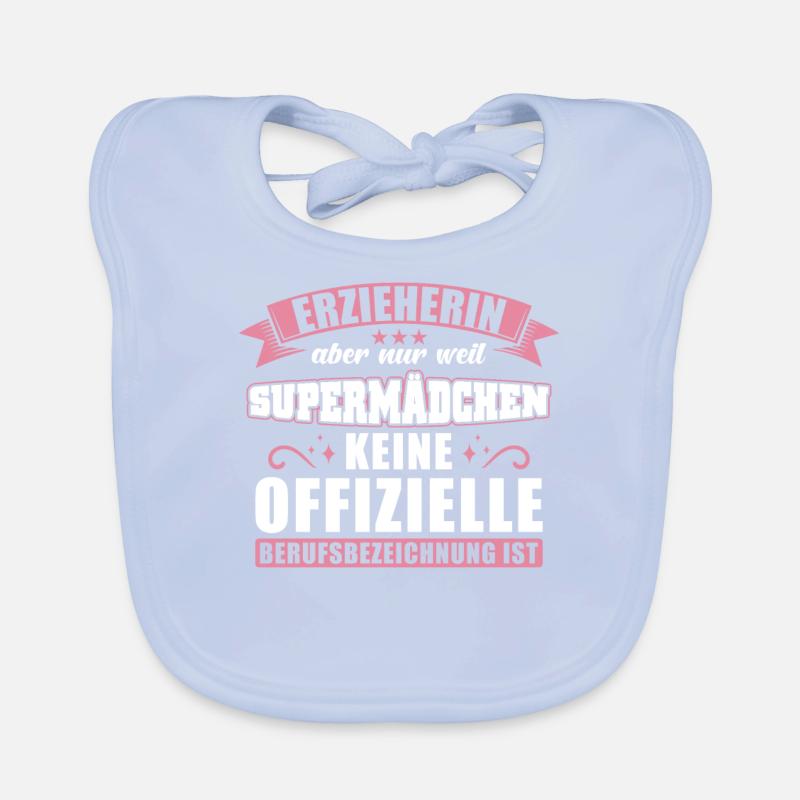 Erzieherin Geschenk Supermädchen Baby Bio-Lätzchen