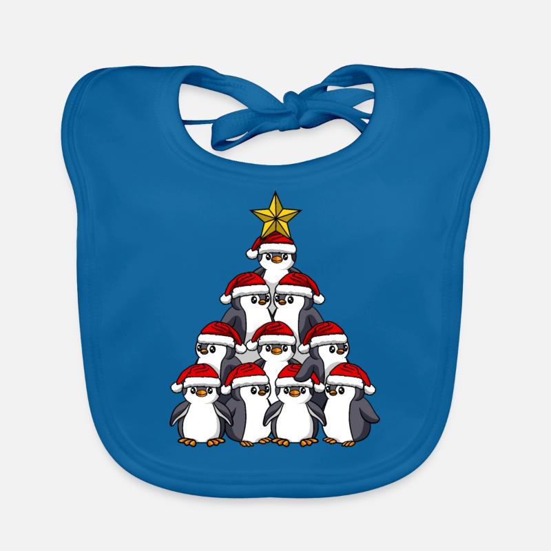 Arbre de Noël Pingouin Bavoir bio Bébé