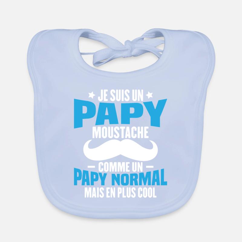 Un papy moustache comme un papy normal Bavoir bio Bébé