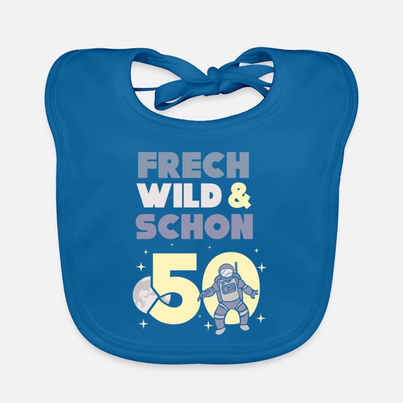 Geschenk 50 Jahre Geburtstag Mann Astronaut Baby Bio-Lätzchen