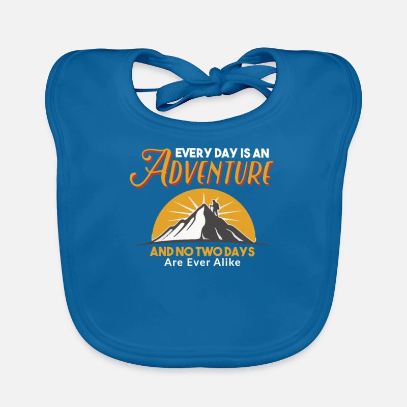 Jeder Tag ist ein Abenteuer Wandershirt Baby Bio-Lätzchen