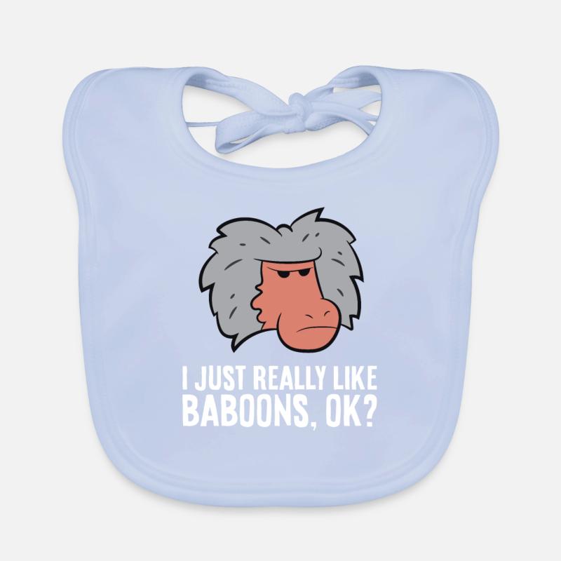 I Just Really Like Baboons Organic Baby Bibs