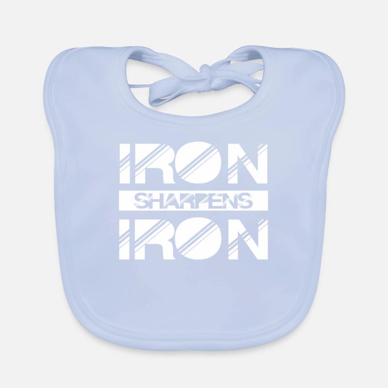 Iron Sharpens Iron Christian Workout Iron Bavoir bio Bébé