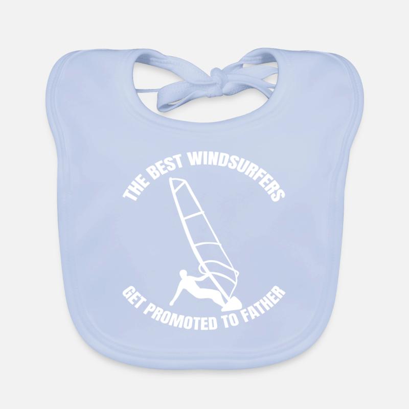 Windsurfer Father Windsurfing Dad Surfing Kitesurfer Organic Baby Bibs