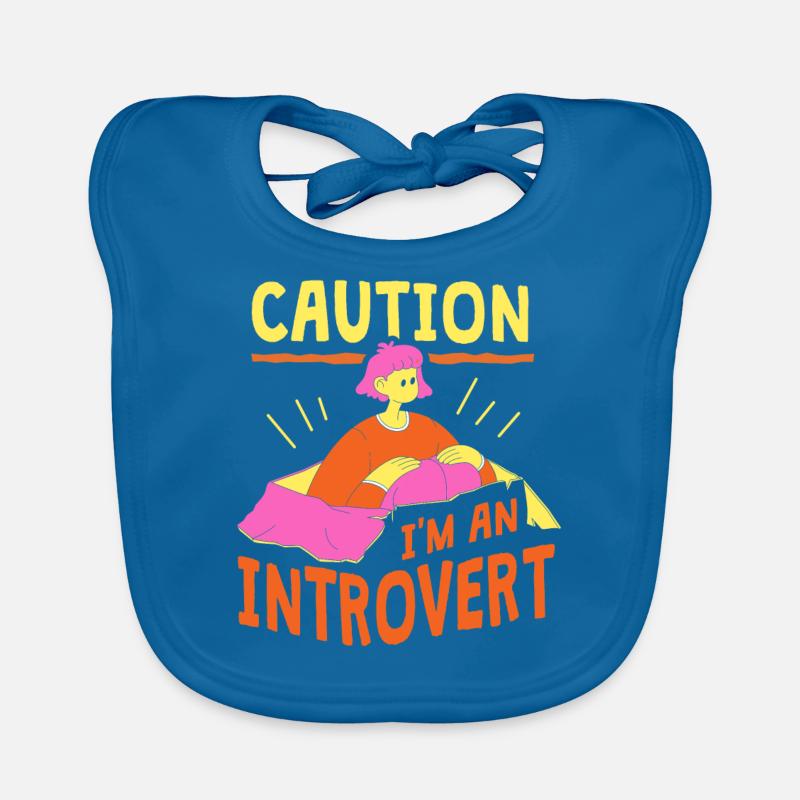 Attention Je suis un introverti timide Bavoir bio Bébé