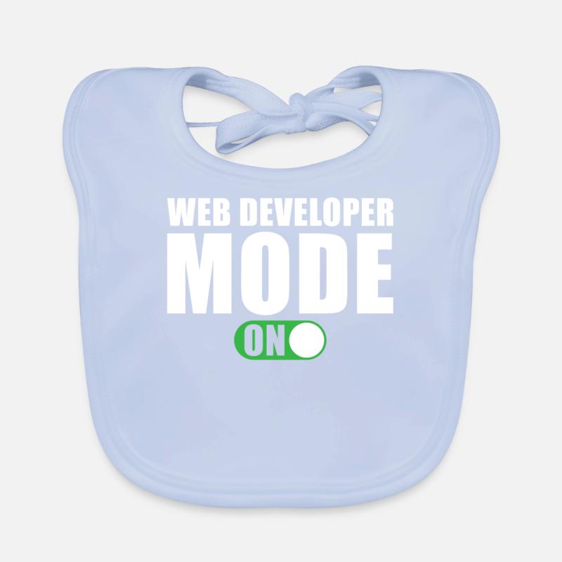 Web Developer Mode On Organic Baby Bibs