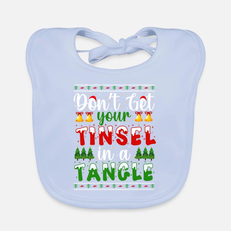 Don't get your tinsel into a tangle Organic Baby Bibs
