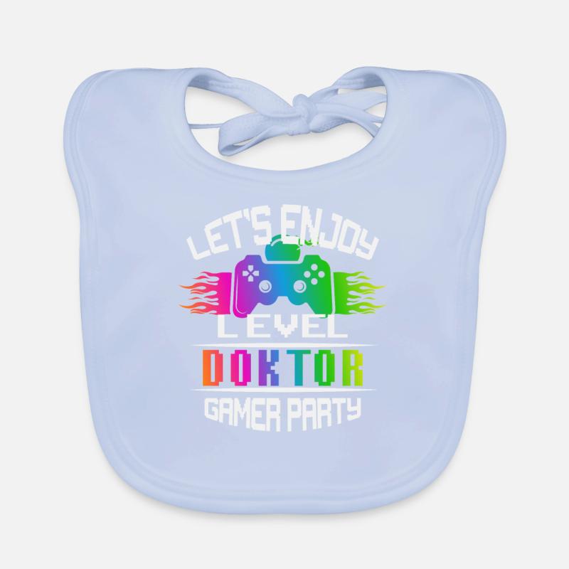 Level DOKTOR keep calm and game on Baby Bio-Lätzchen