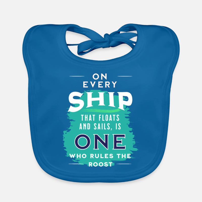 sail boat sailor skipper command captain gift Organic Baby Bibs