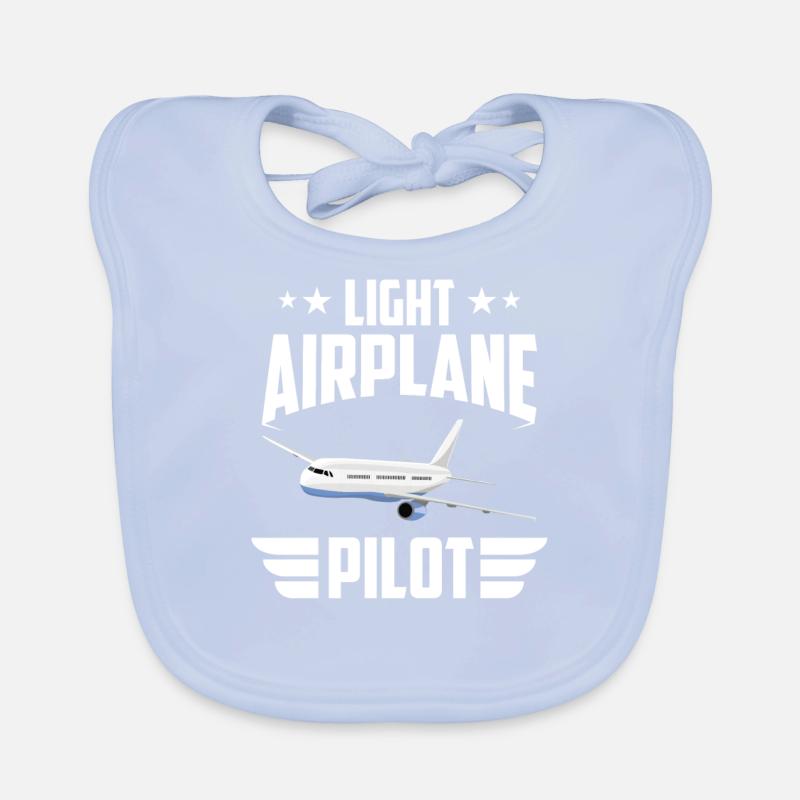 Pilot Eines Leichtflugzeugs Kleinflugzeug Jet Baby Bio-Lätzchen