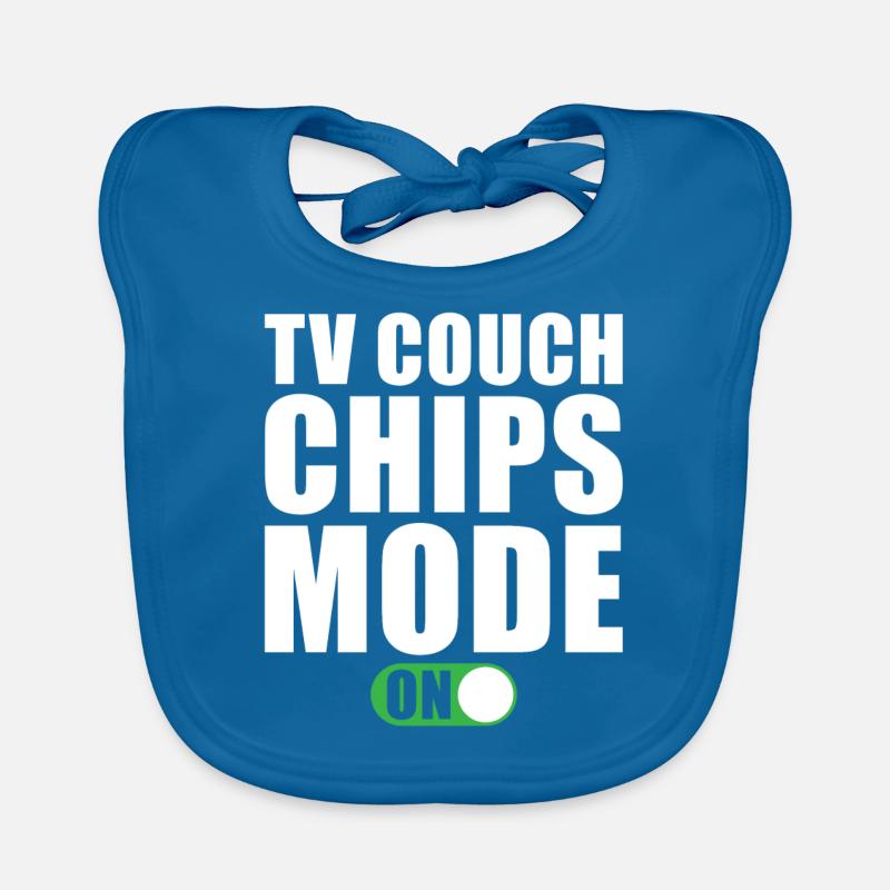 Tv Couch Chips Mode On Organic Baby Bibs