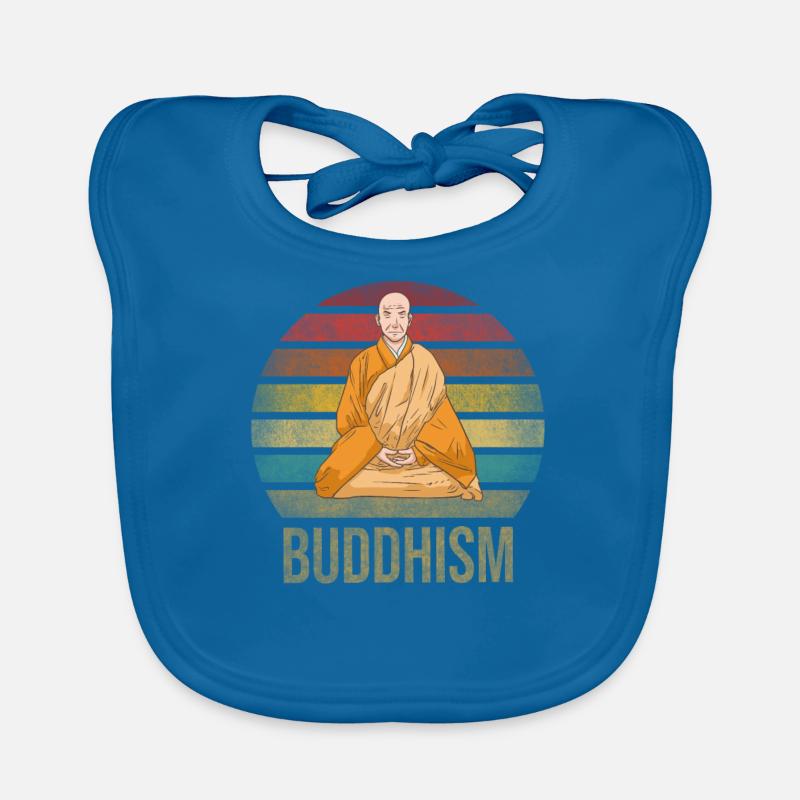 Monk Buddhist Monk Buddhism Meditation Organic Baby Bibs