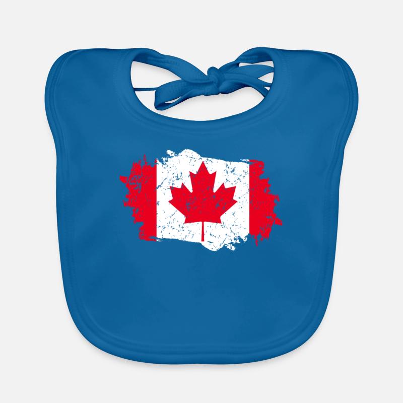 Drapeau du Canada Grunge Drapeau du Canada Bavoir bio Bébé