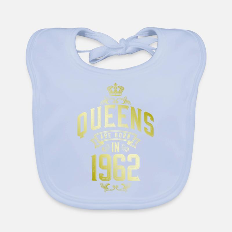 Queens born in 1962 Organic Baby Bibs