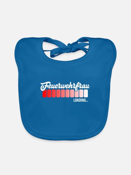 Feuerwehr - Baby Bio-Lätzchen - Pfauenblau