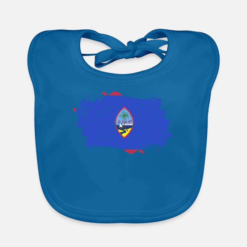 Drapeau de Guam Grunge Drapeau de Guam Bavoir bio Bébé