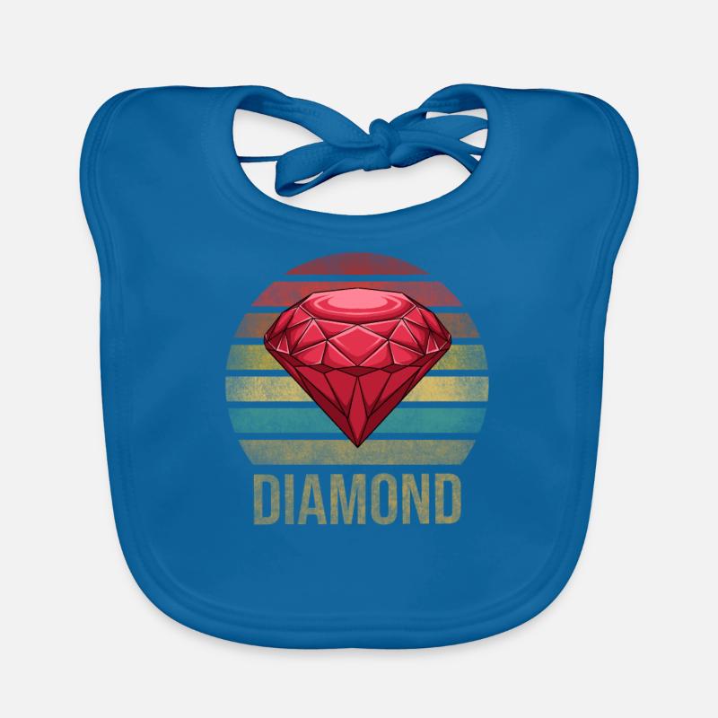 Ruby Gemstone Retro Coucher de soleil Bavoir bio Bébé