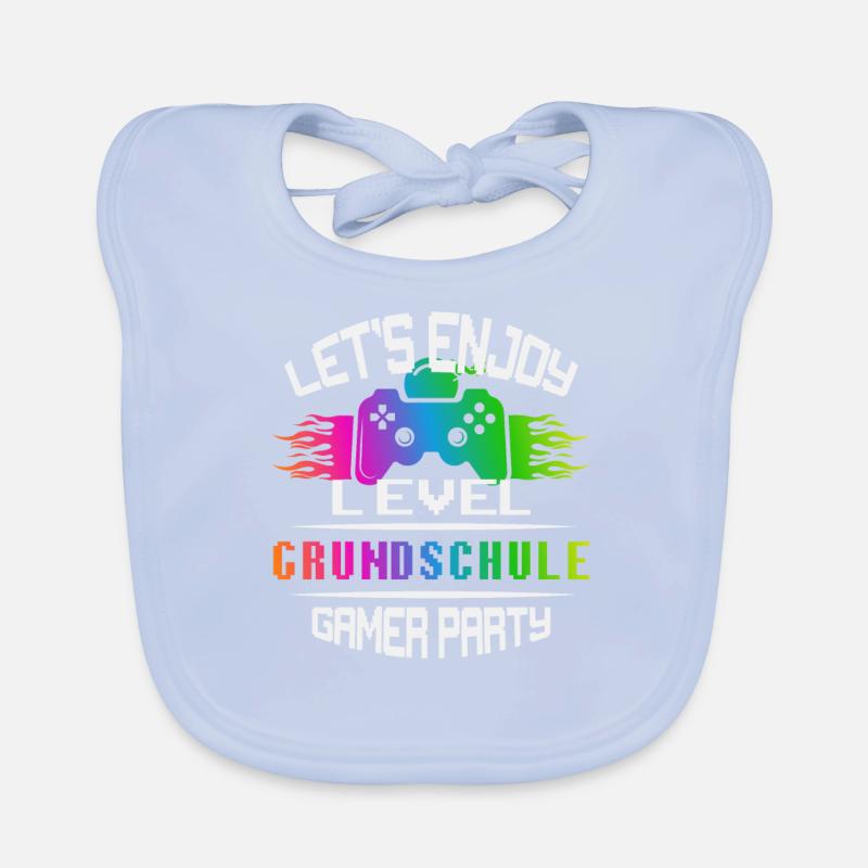 Level PRIMARY SCHOOL keep calm and game on Organic Baby Bibs