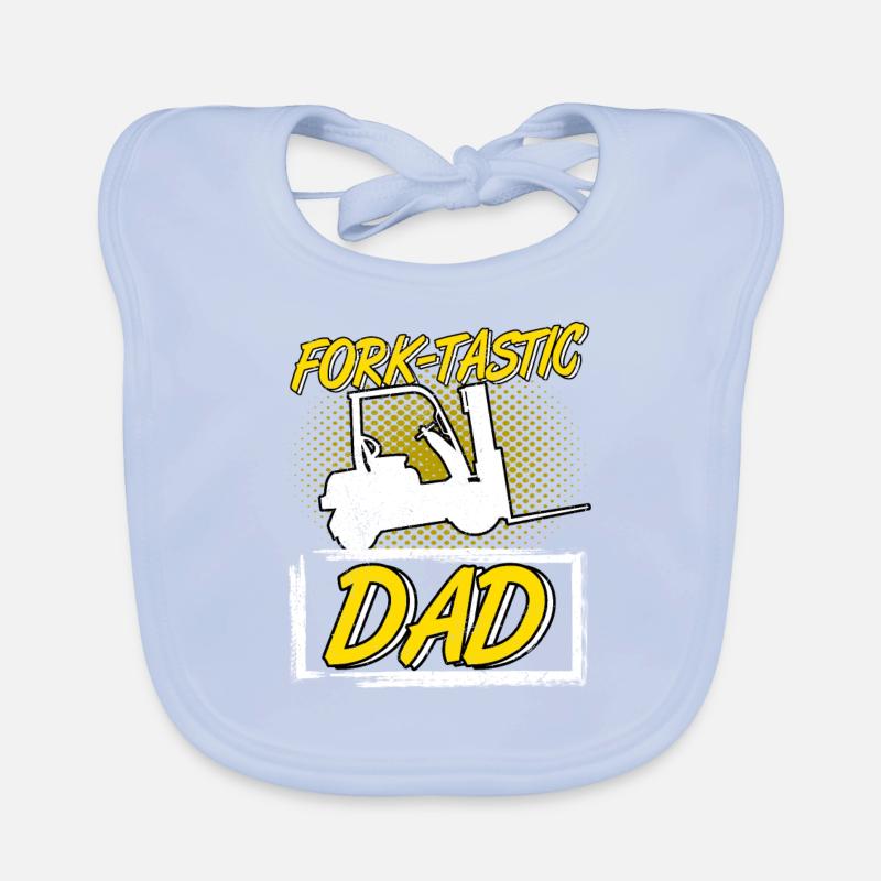 Conducteur de chariot élévateur Fourche Fourche-Tastic Papa Bavoir bio Bébé
