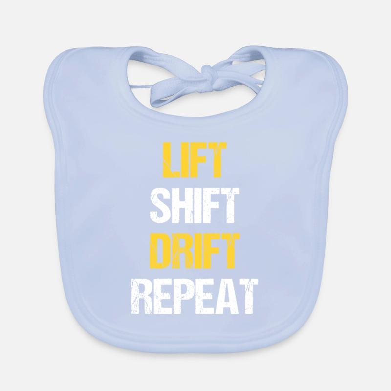 Staplerfahrer Gabelstapler Lift Shift Drift Repeat Baby Bio-Lätzchen