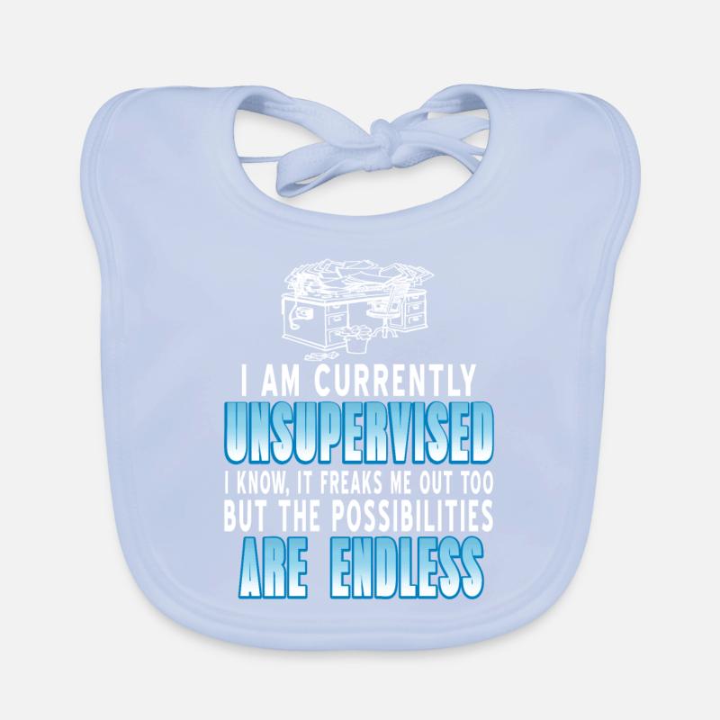 I Am Currently Unsupervised Funny Work At Home Baby Bio-Lätzchen