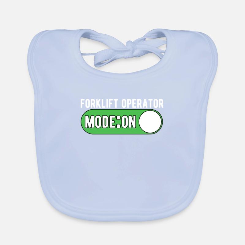 Staplerfahrer Gabelstapler Modus An Baby Bio-Lätzchen