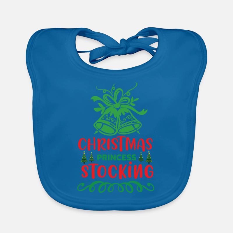 Christmas Princess Stocking Norwegian Pattern Organic Baby Bibs