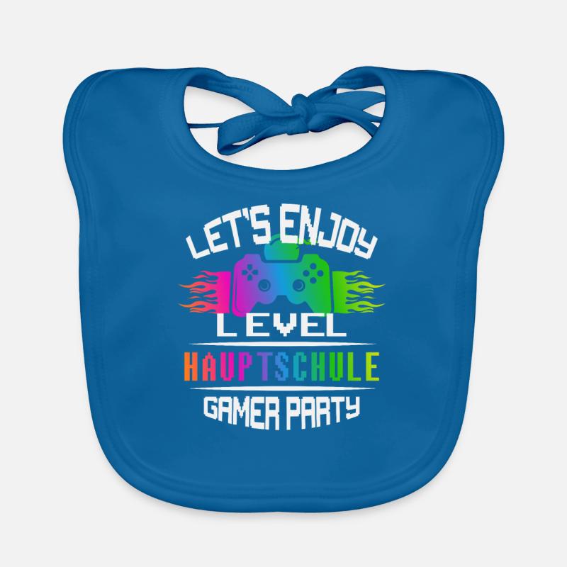 Level HAUPTSCHULE keep calm and game on Baby Bio-Lätzchen